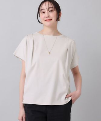 美品 アンタイトル コットンタックスリーブシャツ 洗える オーバーサイズ 1 コットン100／8色展開】肩タックプルオーバー