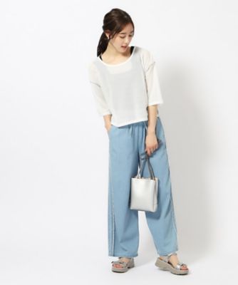 2点セット】メッシュトップス＋タンクワンピースセット 