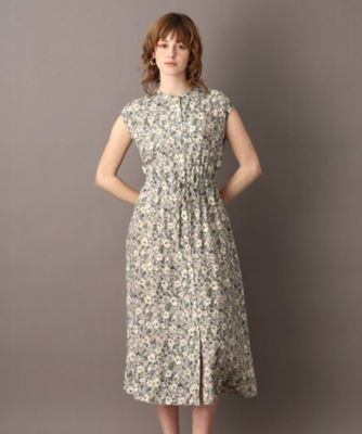 半額】 ドレスラボ 今月発売 シャドーフラワープリントドレス 