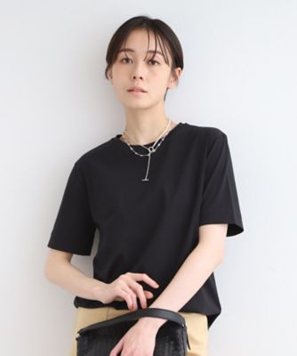 ＜三越伊勢丹/公式＞ INDIVI L (Women/大きいサイズ)/インディヴィL 大人きれいめデザインTシャツ クロ019 トップス【三越伊勢丹/公式】