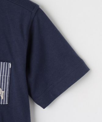 【リンクコーデ】ストライプ切替Ｔシャツ（２００２２６４６６７）