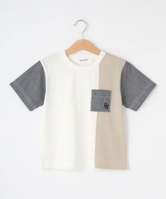 ＜DESSIN (Baby&Kids)＞【リンクコーデ】ストライプ切替Ｔシャツ（２００２２６４６６８）