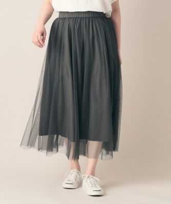 ＜Dessin (Women)＞【洗える】チュールスカート（ＸＳ～Ｌ）（２００２２６４７１７）