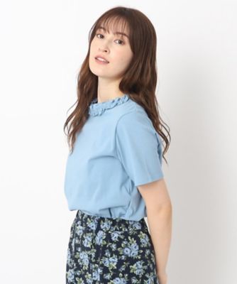 【２ＷＡＹ／日本製／６ｃｏｌｏｒ／ＷＥＢ限定カラー追加／コットン１００％】フリルカラーＴシャツ（２００２２６４９３５）