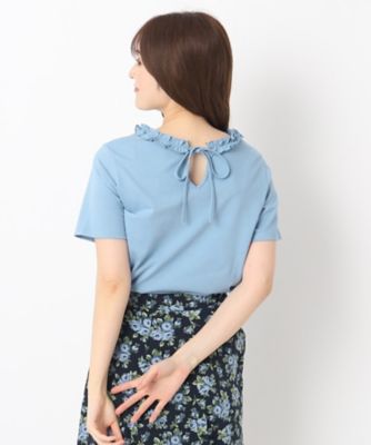 【２ＷＡＹ／日本製／６ｃｏｌｏｒ／ＷＥＢ限定カラー追加／コットン１００％】フリルカラーＴシャツ（２００２２６４９３５）