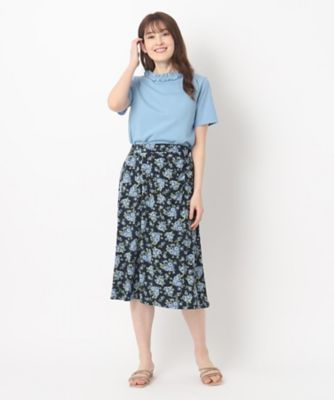 【２ＷＡＹ／日本製／６ｃｏｌｏｒ／ＷＥＢ限定カラー追加／コットン１００％】フリルカラーＴシャツ（２００２２６４９３５）
