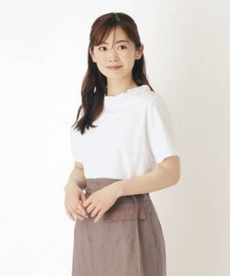 【２ＷＡＹ／日本製／６ｃｏｌｏｒ／ＷＥＢ限定カラー追加／コットン１００％】フリルカラーＴシャツ（２００２２６４９３５）
