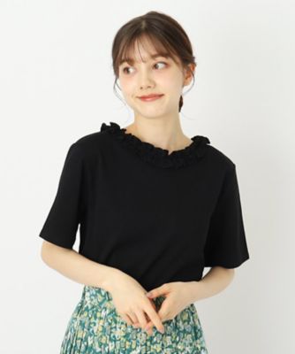 【２ＷＡＹ／日本製／６ｃｏｌｏｒ／ＷＥＢ限定カラー追加／コットン１００％】フリルカラーＴシャツ（２００２２６４９３５）