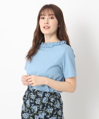 【２ＷＡＹ／日本製／６ｃｏｌｏｒ／ＷＥＢ限定カラー追加／コットン１００％】フリルカラーＴシャツ（２００２２６４９３５）
