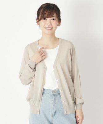 ＜三越伊勢丹/公式＞ LAURA ASHLEY/ローラ アシュレイ ベーシックカーディガン ベージュ050 トップス【三越伊勢丹/公式】