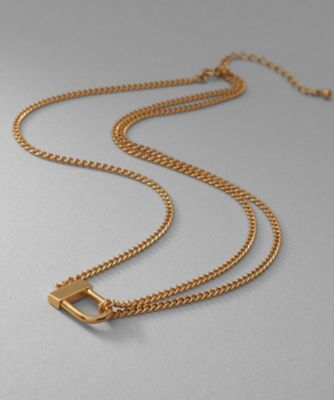 ＜COCOHNIK ONKITSCH (Women)＞シルバー　ロックモチーフ　ドレープネックレス　ＧＰ（２００２２６６４０６）