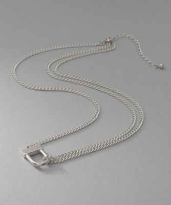 ＜COCOHNIK ONKITSCH (Women)＞シルバー　ロックモチーフ　ドレープネックレス（２００２２６６４０７）