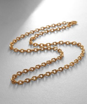 ＜COCOHNIK ONKITSCH (Women)＞シルバー　デザインチェーン　フラットオーバルリンクネックレス　ＧＰ（２００２２６６４２６）