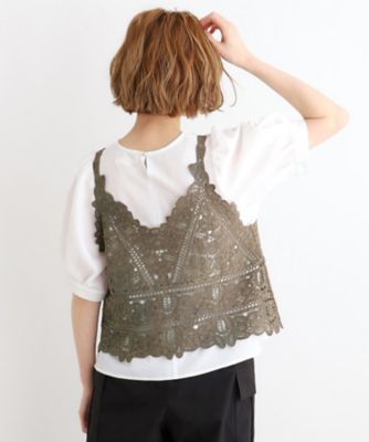 刺繍ビスチェ×ブラウスＳＥＴ（２００２２６７１２４）
