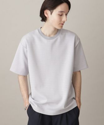 ＜三越伊勢丹/公式＞ THE SHOP TK (Men)/ザ ショップ ティーケー ポンチシャドーボーダー半袖Tシャツ グレー311 トップス【三越伊勢丹/公式】