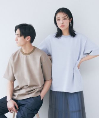 【ユニセックスでオススメ】ポンチシャドーボーダー半袖Ｔシャツ（２００２２６７４２９）