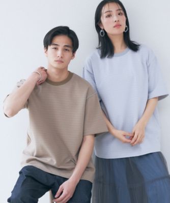 【ユニセックスでオススメ】ポンチシャドーボーダー半袖Ｔシャツ（２００２２６７４２９）