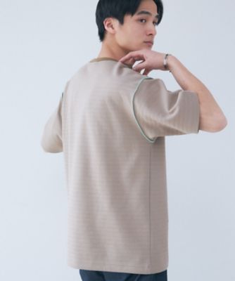 【ユニセックスでオススメ】ポンチシャドーボーダー半袖Ｔシャツ（２００２２６７４２９）