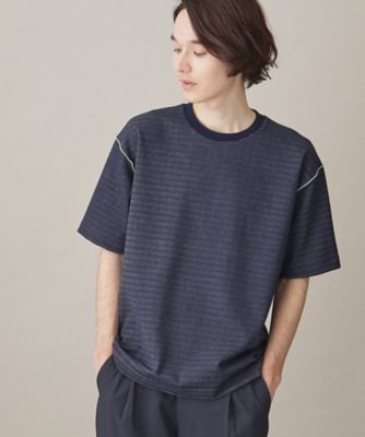 【ユニセックスでオススメ】ポンチシャドーボーダー半袖Ｔシャツ（２００２２６７４２９）