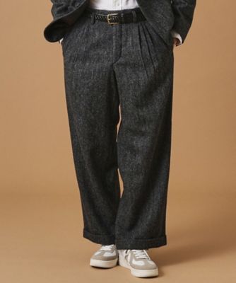 ブリティッシュウールヘリンボン ワイドパンツ