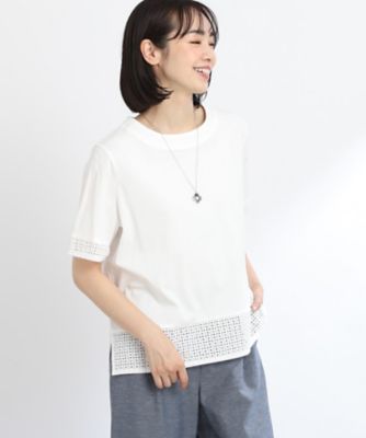 【ＳＡＬＥ／Ｅ‐ＱＵＡＬＩＴＹ／手洗い可】レースＴシャツ（２００２２６７７１６）