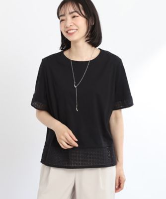 【ＳＡＬＥ／Ｅ‐ＱＵＡＬＩＴＹ／手洗い可】レースＴシャツ（２００２２６７７１６）