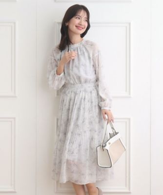 美品】PAUL&JOE 可愛い 小花柄 かさ張り 緑色 ワンピース