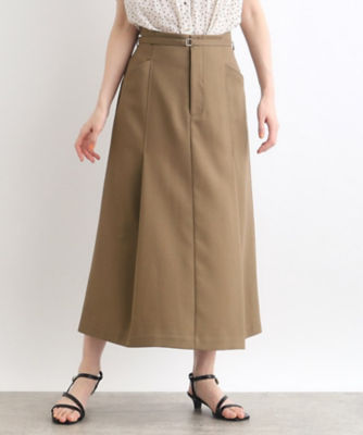 麻調タックＡラインスカート（２００２２６８８８７） | ファッション 