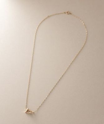 K10ダイヤモンド ロックモチーフ ネックレス