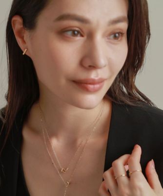 K10ダイヤモンド ロックモチーフ ネックレス