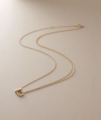 ＜COCOSHNIK (Women)＞Ｋ１０ロックモチーフアシンメチェーン　ネックレス（２００２２６９８３２）