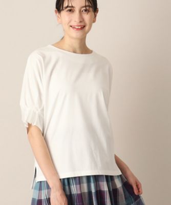 ＜Dessin (Women)＞【接触冷感・洗える】袖口タックカットソー（ＸＳ～Ｌ）（２００２２７０５４３）