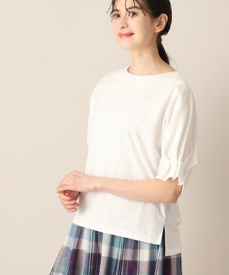 【接触冷感・洗える】袖口タックカットソー（ＸＳ～Ｌ）（２００２２７０５４３）