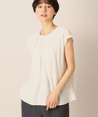 ＜Dessin (Women)＞【洗える】フロントタックブラウス（ＸＳ～Ｌ）（２００２２７１６２９）