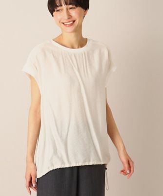 【洗える】リブ付きドローコード付きブラウス（ＸＳ～Ｌ）（２００２２７１６３０）