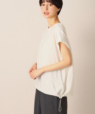 【洗える】リブ付きドローコード付きブラウス（ＸＳ～Ｌ）（２００２２７１６３０）
