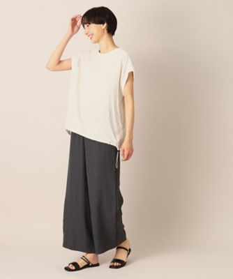 【洗える】リブ付きドローコード付きブラウス（ＸＳ～Ｌ）（２００２２７１６３０）