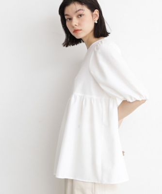 ＜THE SHOP TK (Women)＞サッカーチュニックブラウス【洗える】（２００２２７２１９７）