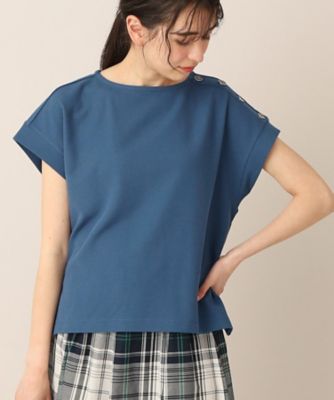 ＜Dessin (Women)＞【洗える】アンカーボタン付きカットソー（ＸＳ～Ｌ）（２００２２７３０５４）