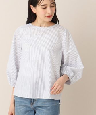 ＜Dessin (Women)＞【洗える】クルーネックブラウス（ＸＳ～Ｌ）（２００２２７５１０７）