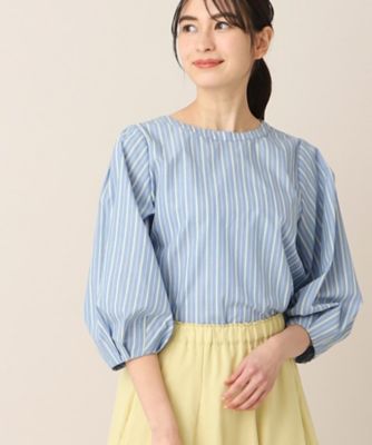 【洗える】クルーネックブラウス（ＸＳ～Ｌ）（２００２２７５１０７）