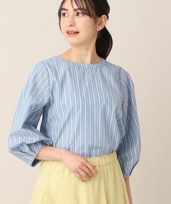 【洗える】クルーネックブラウス（ＸＳ～Ｌ）（２００２２７５１０７）