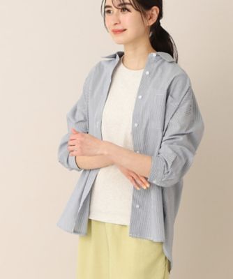 ＜Dessin (Women)＞【洗える】ドロップショルダーシャツ（ＸＳ～Ｌ）（２００２２７５１１０）