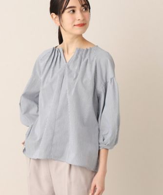 ＜Dessin (Women)＞【洗える】タック入りバルーンスリーブブラウス（ＸＳ～Ｌ）（２００２２７５１１１）