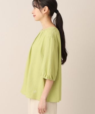 【洗える】レーヨン麻ギャザーブラウス（ＸＳ～Ｌ）（２００２２７５８３０）