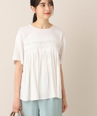【洗える】レーヨン麻タックブラウス（ＸＳ～Ｌ）（２００２２７５８３６）