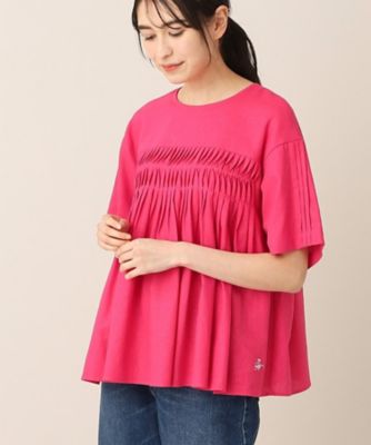 【洗える】レーヨン麻タックブラウス（ＸＳ～Ｌ）（２００２２７５８３６）