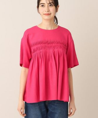 【洗える】レーヨン麻タックブラウス（ＸＳ～Ｌ）（２００２２７５８３６）