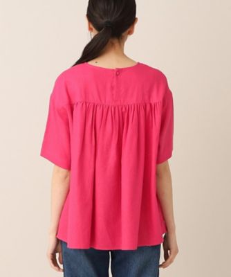 【洗える】レーヨン麻タックブラウス（ＸＳ～Ｌ）（２００２２７５８３６）