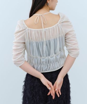 ＜CODE A (Women)＞ｓｈｅｅｒ　ｇａｔｈｅｒ　ｂｌｏｕｓｅ（２００２２７５８６６）